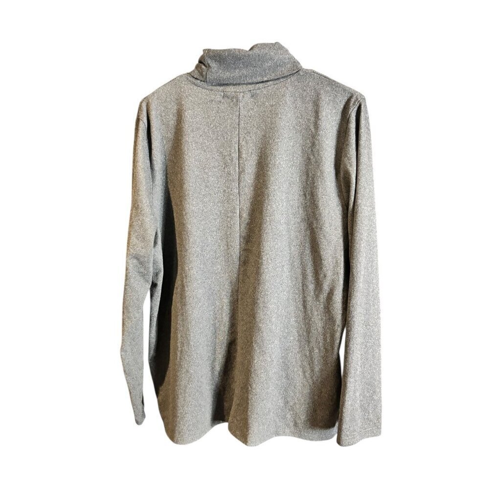 Retrology Women's Dark Charcoal Super Soft Turtleneck Shirt - Picture 3 of 9